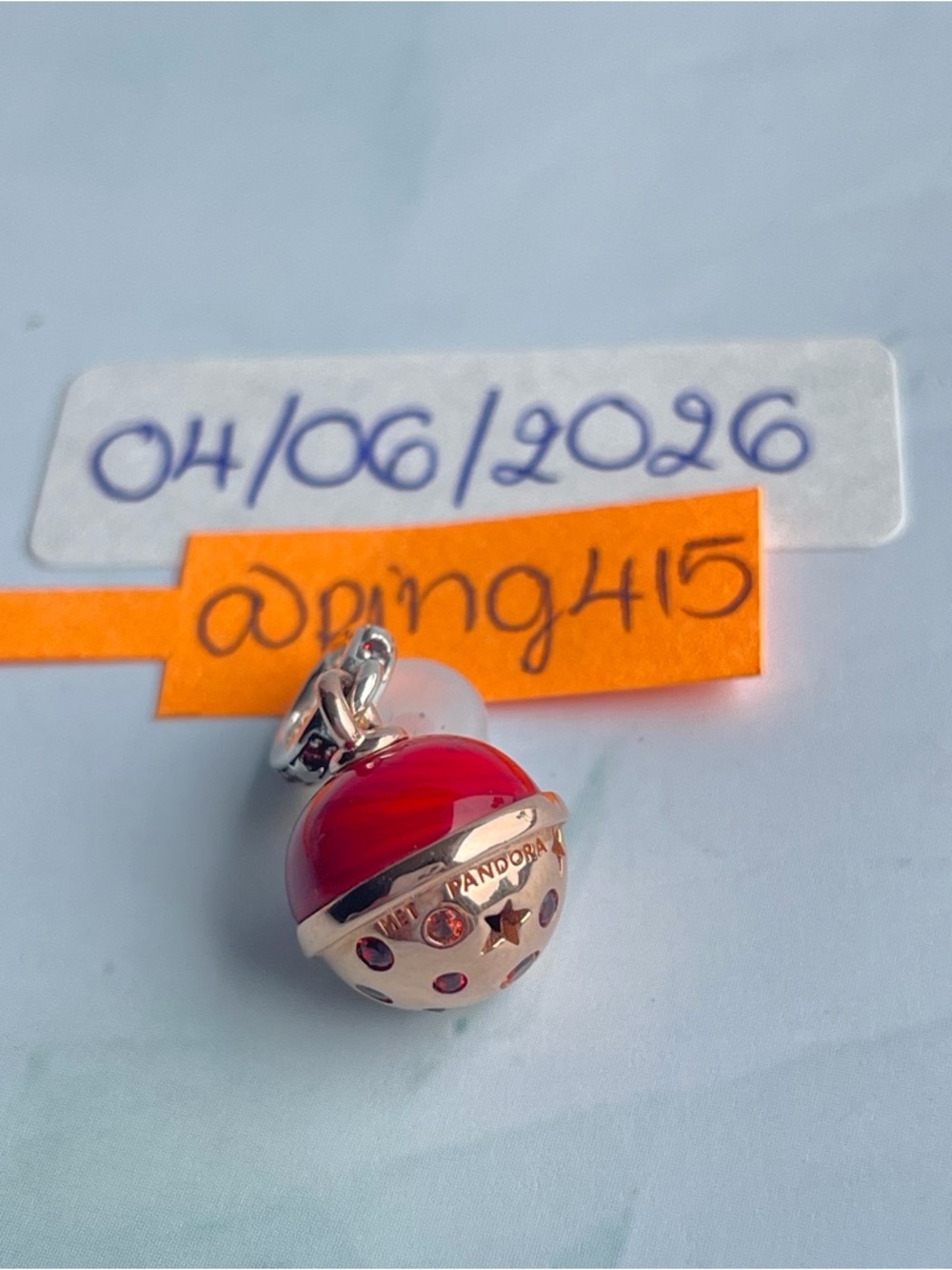 Pandora Two Tone Planet Mars Dangle - Picture 9 of 15